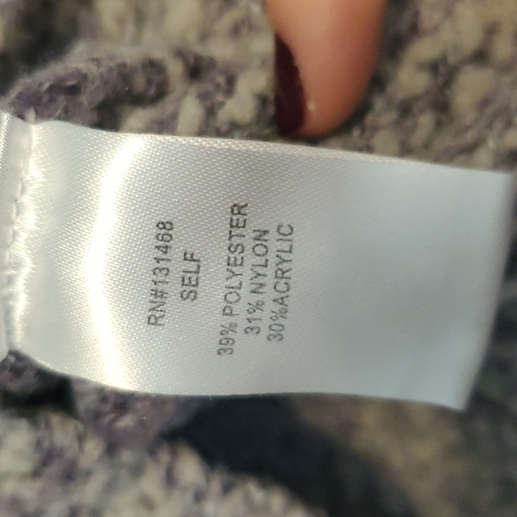 🎉 HP 🎉 Like New 💜 Fate, contrast Long sleeve crewneck sweater 💜 Wmn Medium - Picture 8 of 11